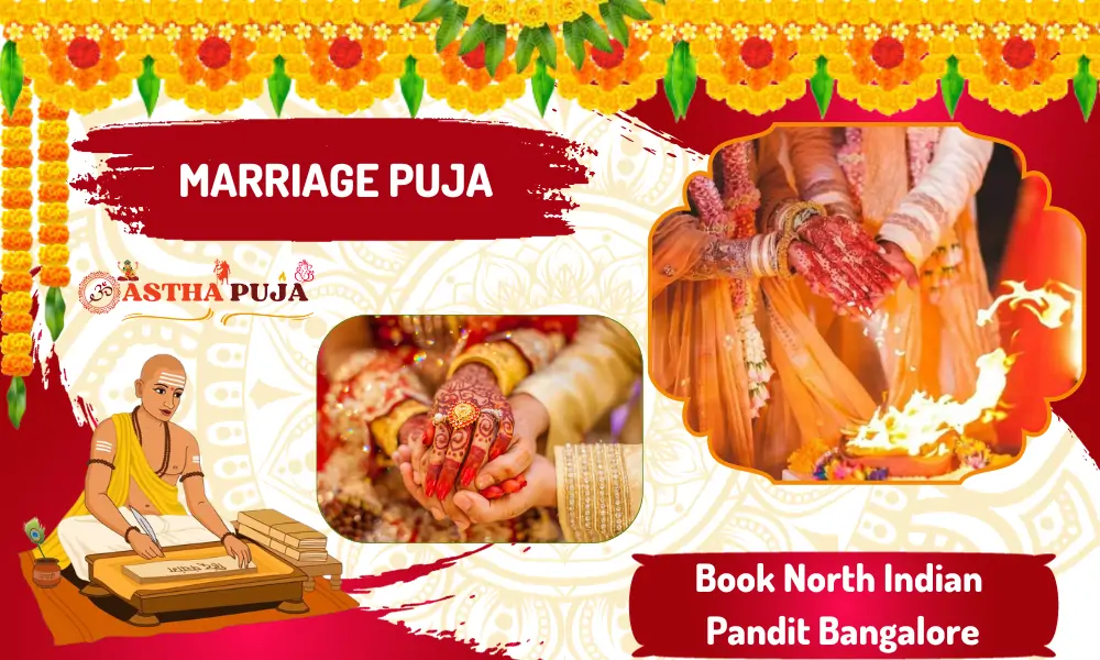 Marriage Puja banner for North Indian wedding rituals