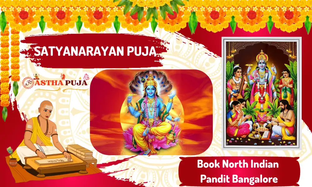 Satyanarayan Puja banner for prosperity and harmony