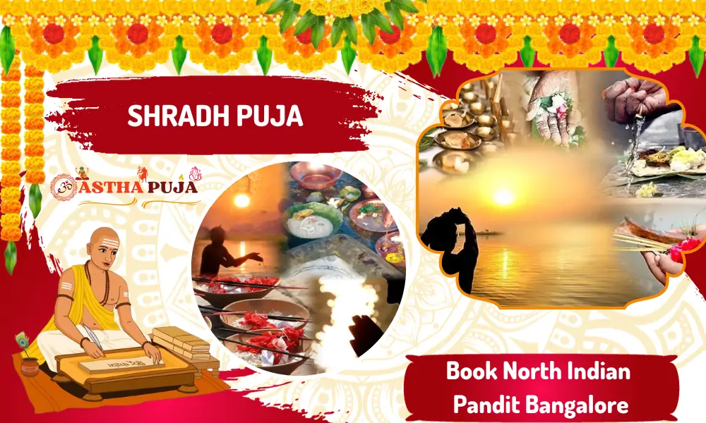 Shradh Puja banner for ancestral rites and remembrance