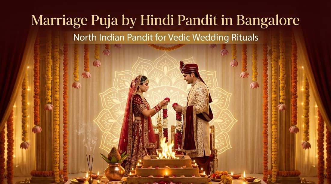 Bride and groom during sacred Hindu wedding rituals